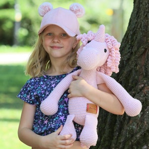 Children's Day gift for Girl Pink Unicorn Plush, Unicorn Amigurumi, Stuffed Toy, Unicorn Plushie, Unicorn Stuffed Toy, Unicorn Soft Toy image 1