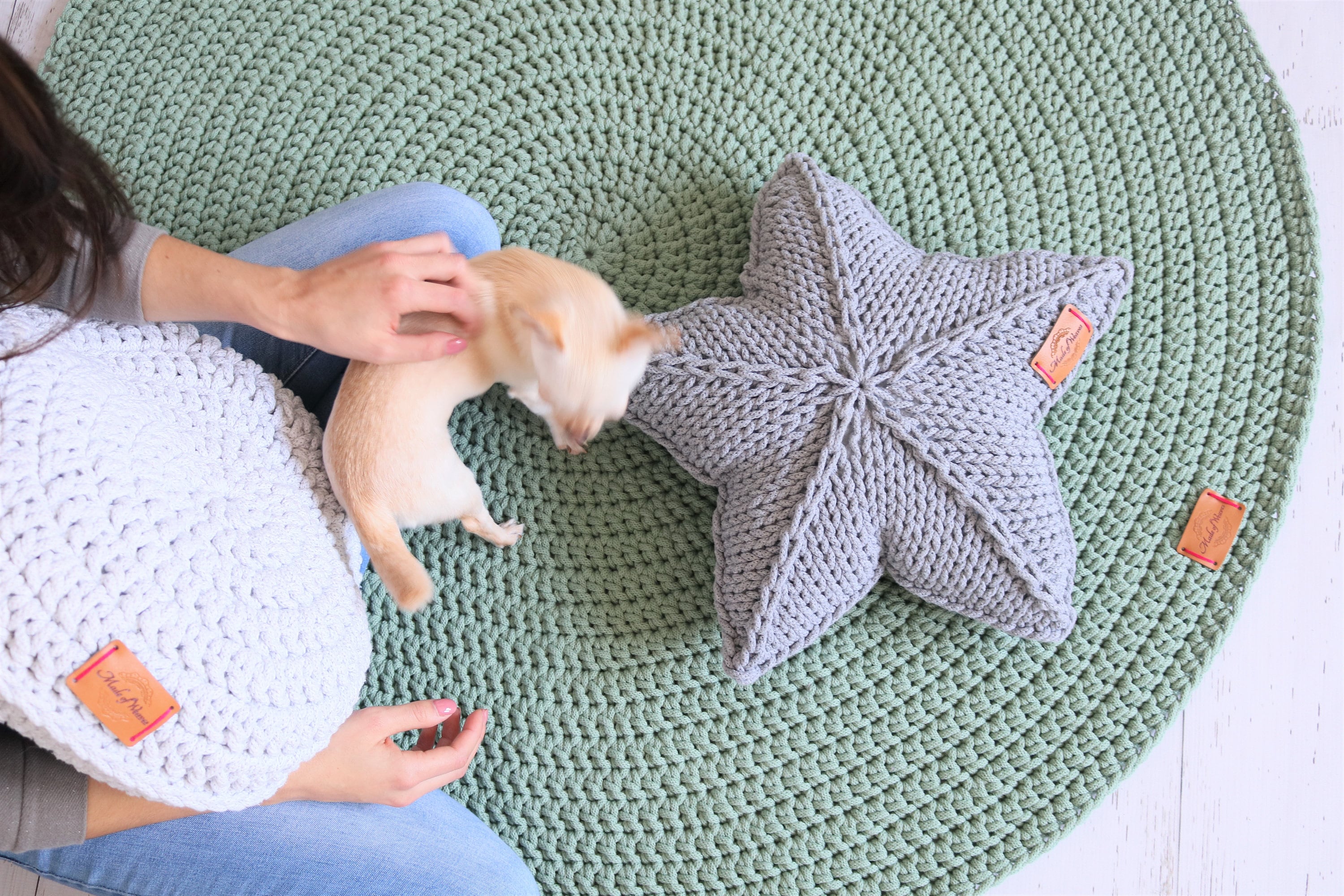 Scandi Boho Modern Sage Green Round Rug Round Nursery Rugs Etsy