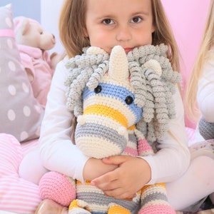 Valentine's Day gift Rainbow Unicorn Plush Unicorn Amigurumi Unicorn Stuffed Animal Toy Unicorn Plushie Unicorn Stuffed Toy, Soft Toy image 3