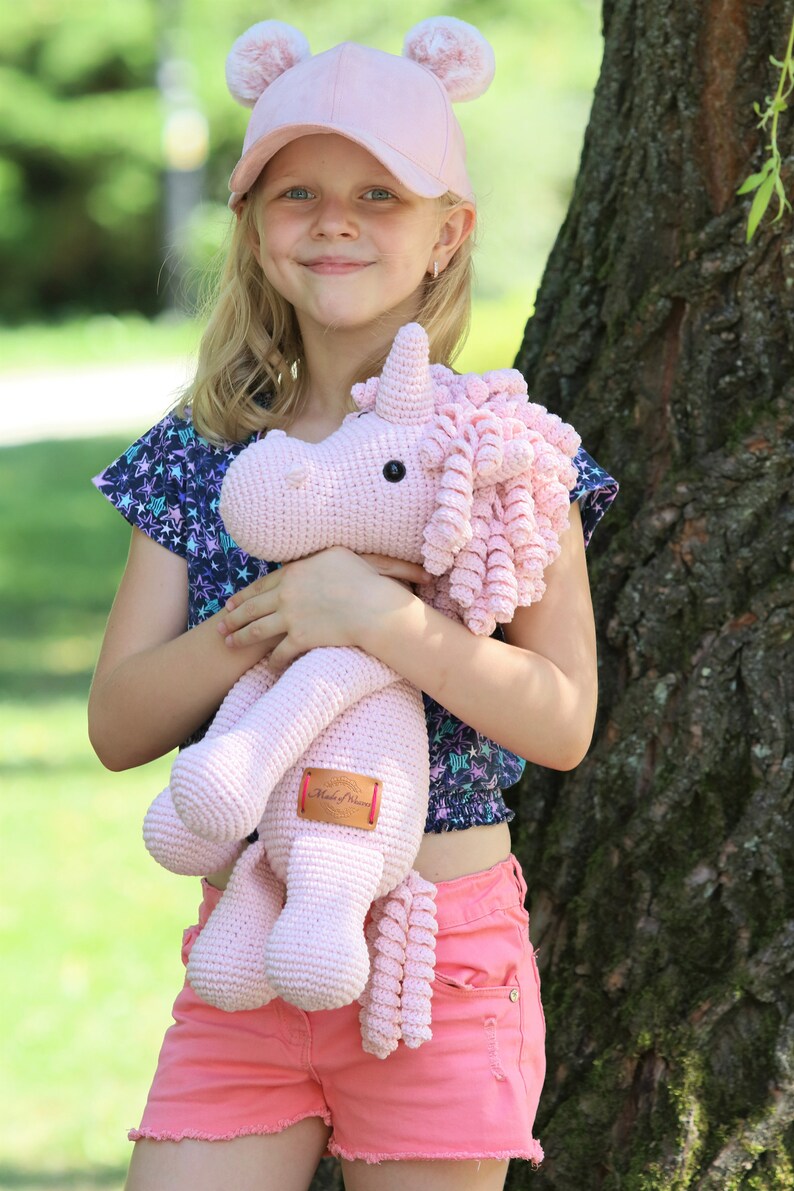 Children's Day gift for Girl Pink Unicorn Plush, Unicorn Amigurumi, Stuffed Toy, Unicorn Plushie, Unicorn Stuffed Toy, Unicorn Soft Toy image 6