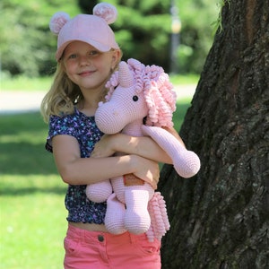 Children's Day gift for Girl Pink Unicorn Plush, Unicorn Amigurumi, Stuffed Toy, Unicorn Plushie, Unicorn Stuffed Toy, Unicorn Soft Toy image 3