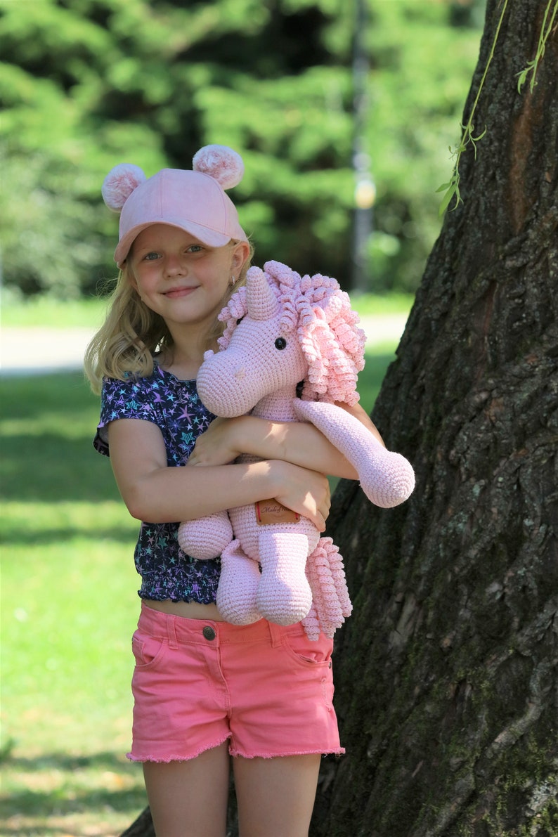Children's Day gift for Girl Pink Unicorn Plush, Unicorn Amigurumi, Stuffed Toy, Unicorn Plushie, Unicorn Stuffed Toy, Unicorn Soft Toy image 3