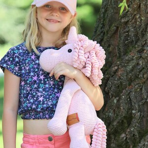 Children's Day gift for Girl Pink Unicorn Plush, Unicorn Amigurumi, Stuffed Toy, Unicorn Plushie, Unicorn Stuffed Toy, Unicorn Soft Toy image 9