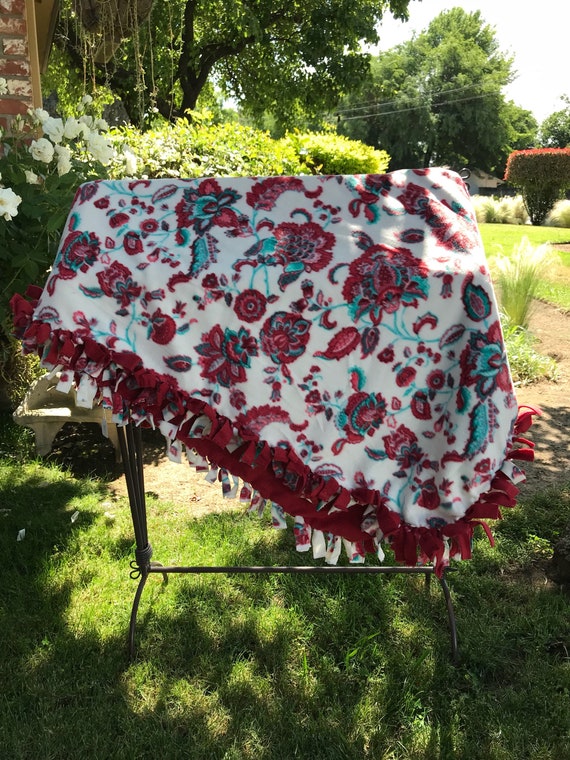 No Sew Fleece Tied Blanket Etsy