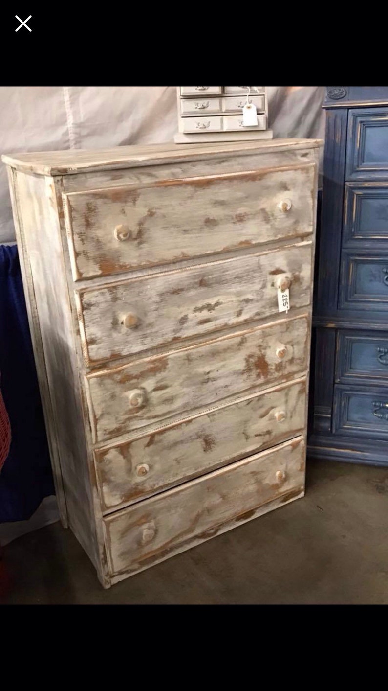 Vintage Tall Boy Dresser Etsy