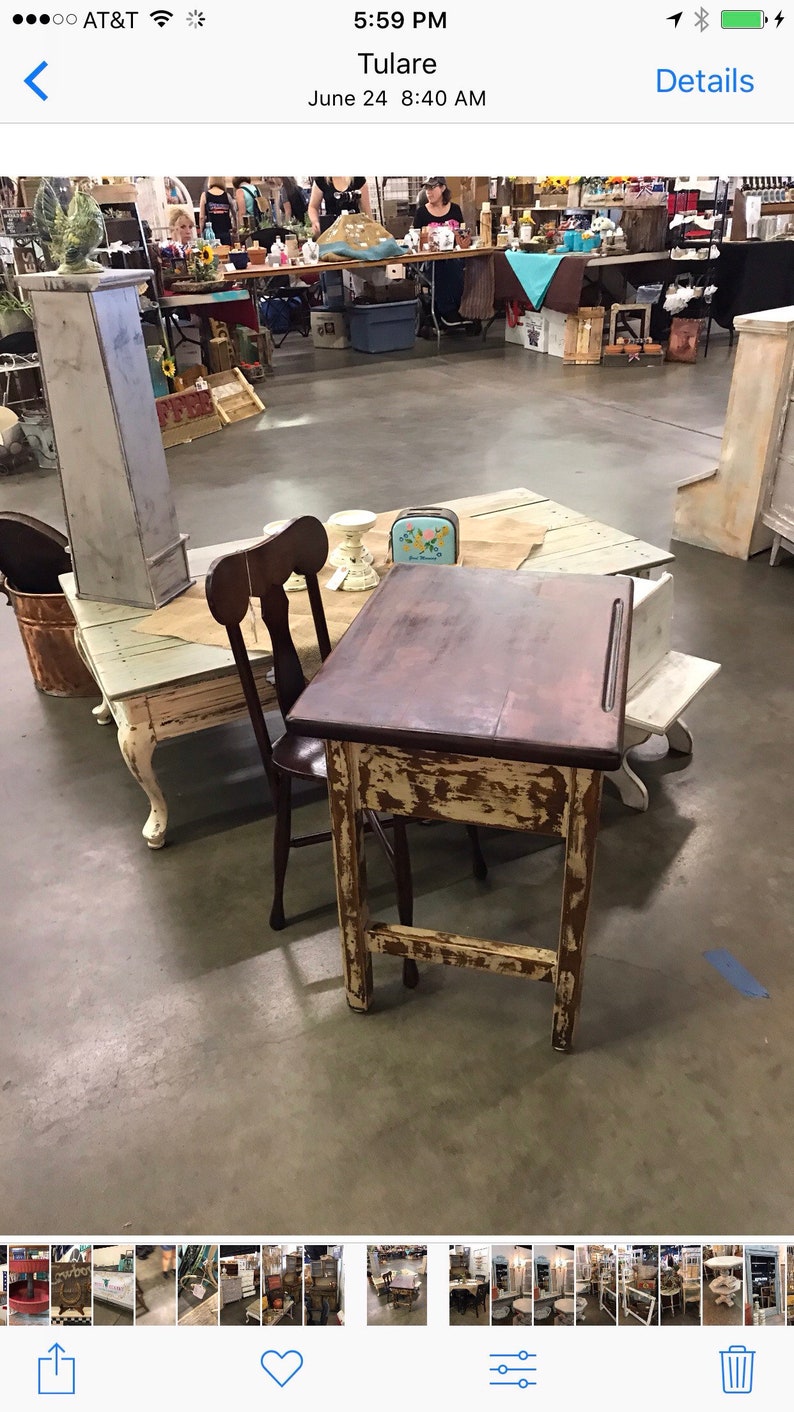 Vintage Childs Desk And Chair Etsy