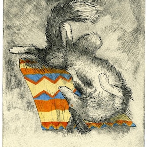 super Limited edition etching &#39;Totally Laid Back&#39;