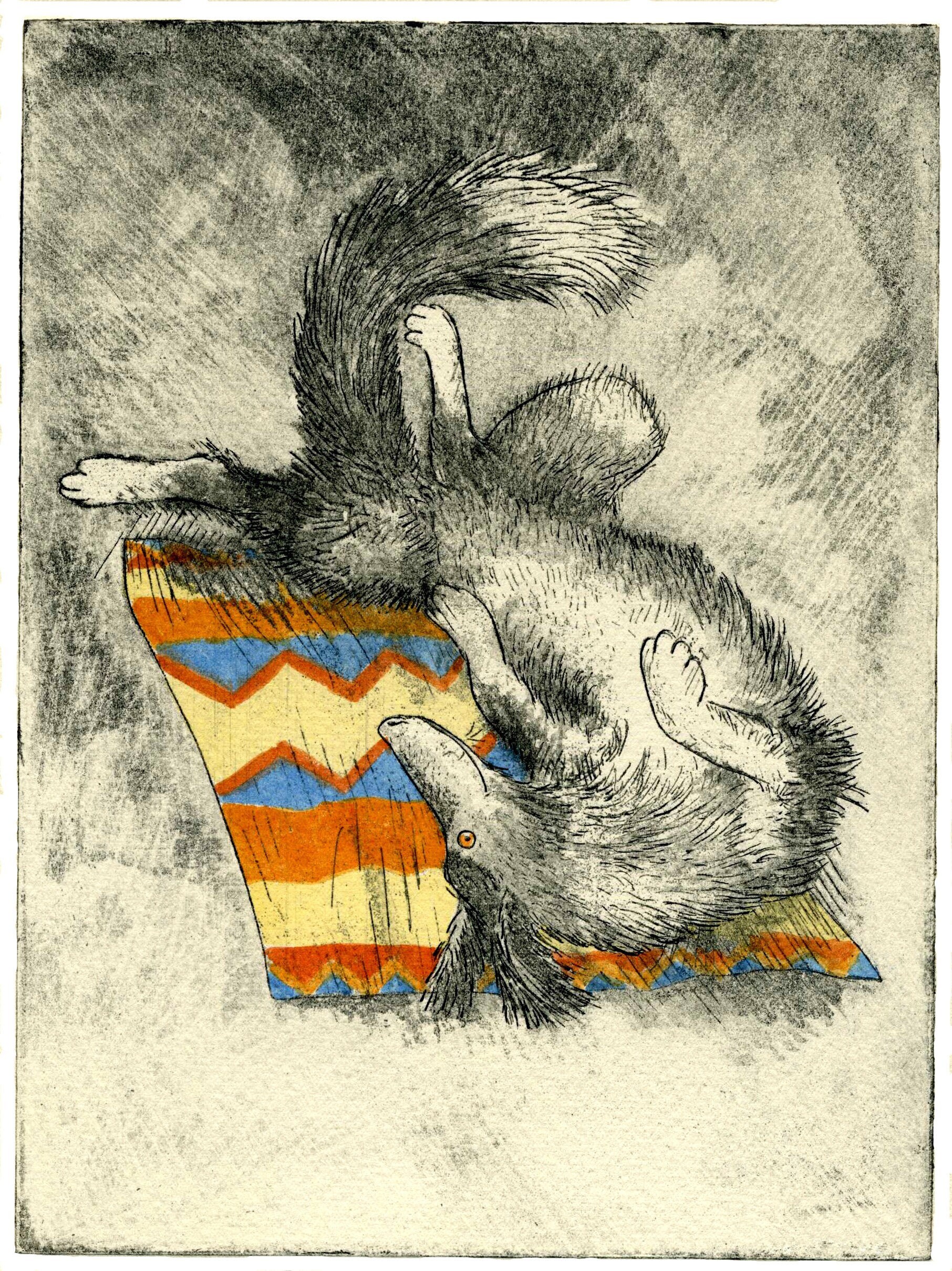 super Limited edition etching 'Totally Laid Back'