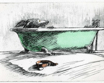 original limited edition etching &#39;Just Chilling&#39;