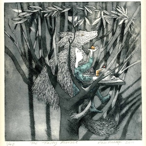 original, limited edition etching, &#39; The Tasty Morsel&#39;