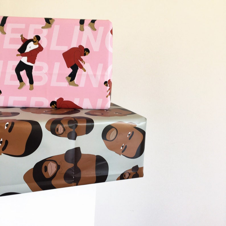 Drake Wrapping Paper, XMAS Wrapping Paper, Birthday Wrapping Paper Drake Hot Line Bling Wrapping Paper RAPPING PAPER