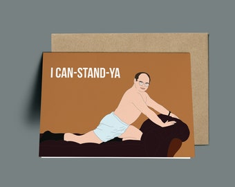 Birthday Card George Costanza  Seinfeld Valentine's Day Card - Anniversary - Valentines Card - For Him - For Her