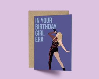 Birthday Card Taylor Swift, In Your Birthday Girl Era | Swiftie Card for her, Funny birthday card, taylor swift fan merchandise