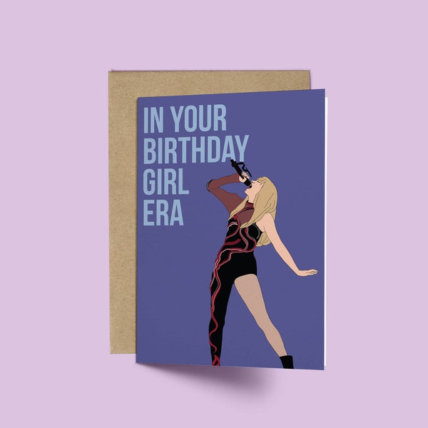 Birthday Card Taylor Swift, In Your Birthday Girl Era | Swiftie Card for her, Funny birthday card, taylor swift fan merchandise