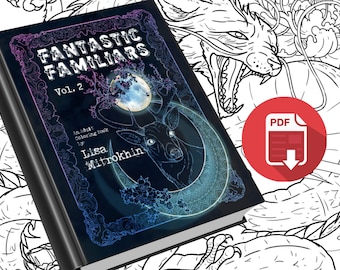 Adult Coloring Book // Fantastic Familiars 2