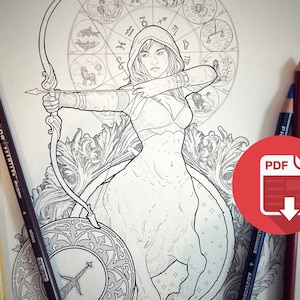 Coloring Page // SAGITTARIUS