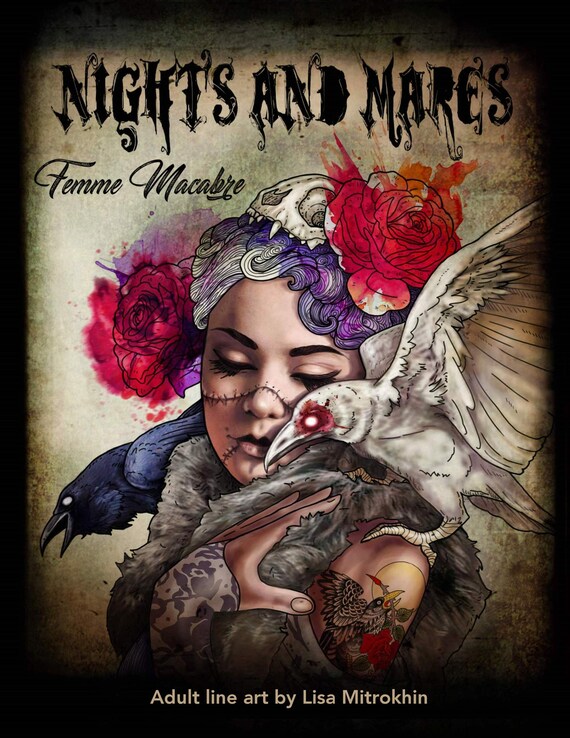 Download Nights And Mares Coloring Book Etsy