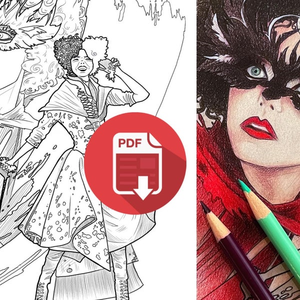 Cruella Deville Coloring Page - Etsy