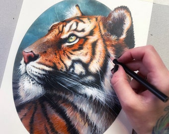 Tiger Hyperrealistic Painting
