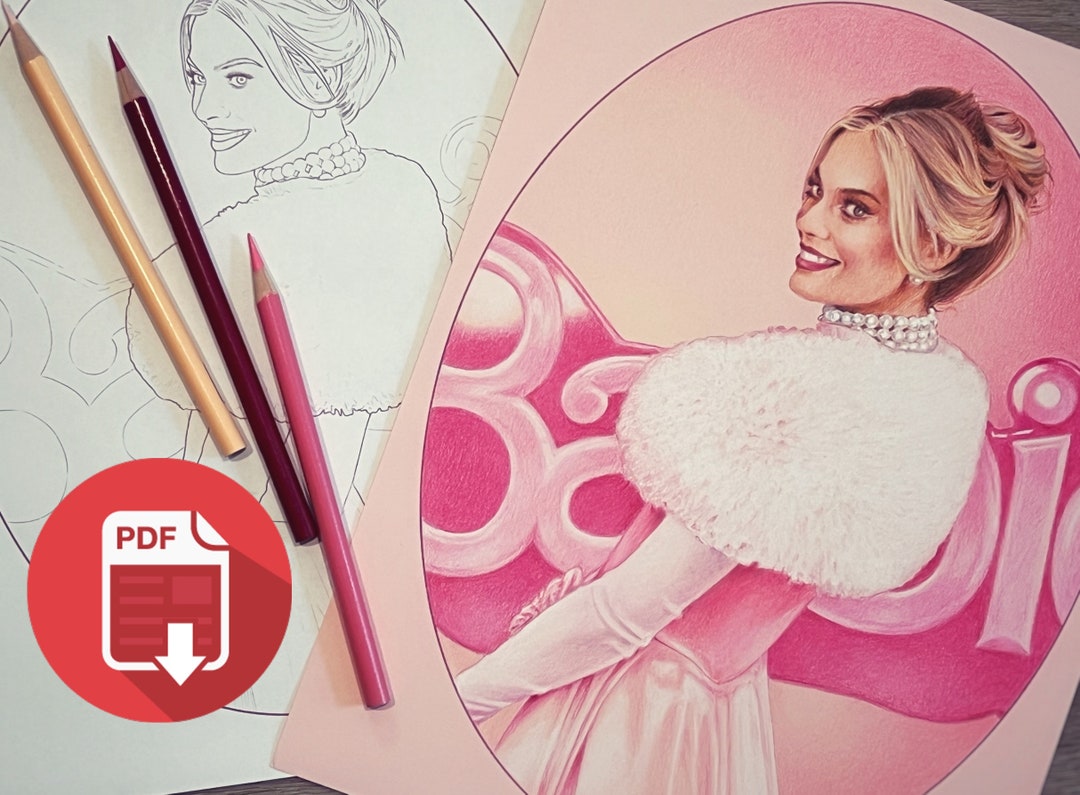 Coloring Page BARBIE - Etsy