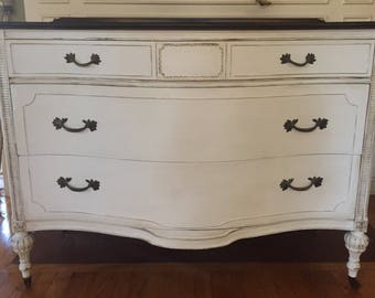Sold Refinished Dresser In Antique White Etsy