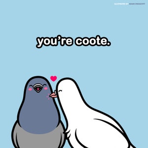 You're Coote - Brieftaube Grußkarte