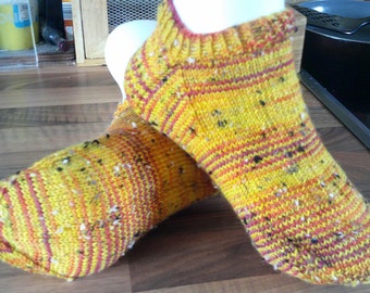 Hand knitted trainer or croc socks size 6-7 UK foot