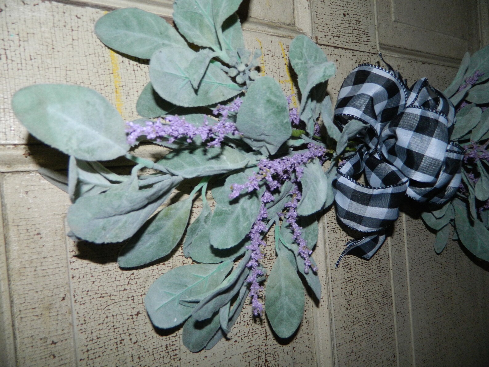 Lambs Ear & Lavender Door Swaglambs Ear Wall Swagfarmhouse Etsy