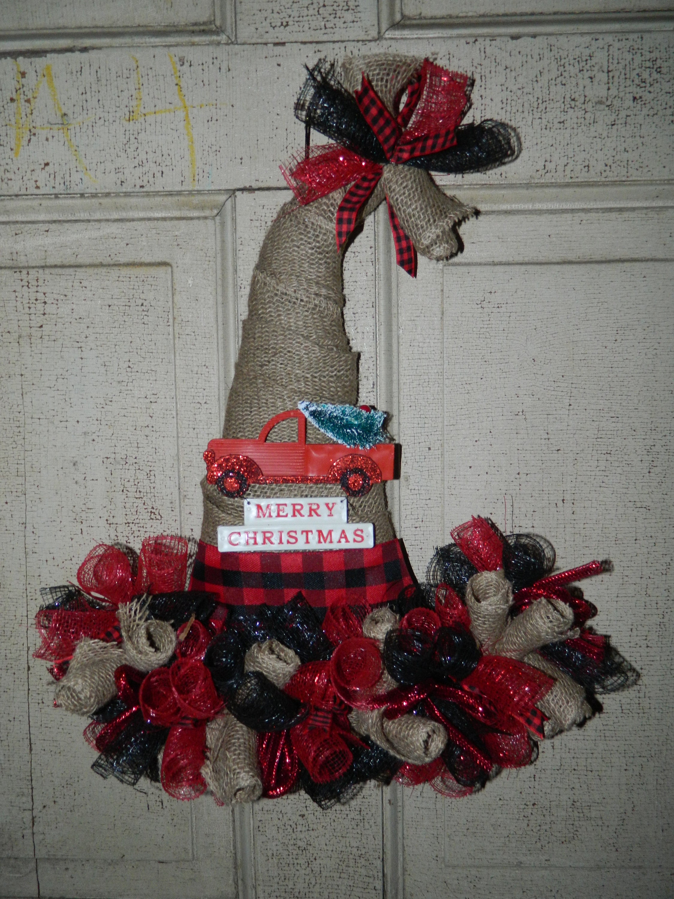 Christmas Santa Hat Wreath-christmas 