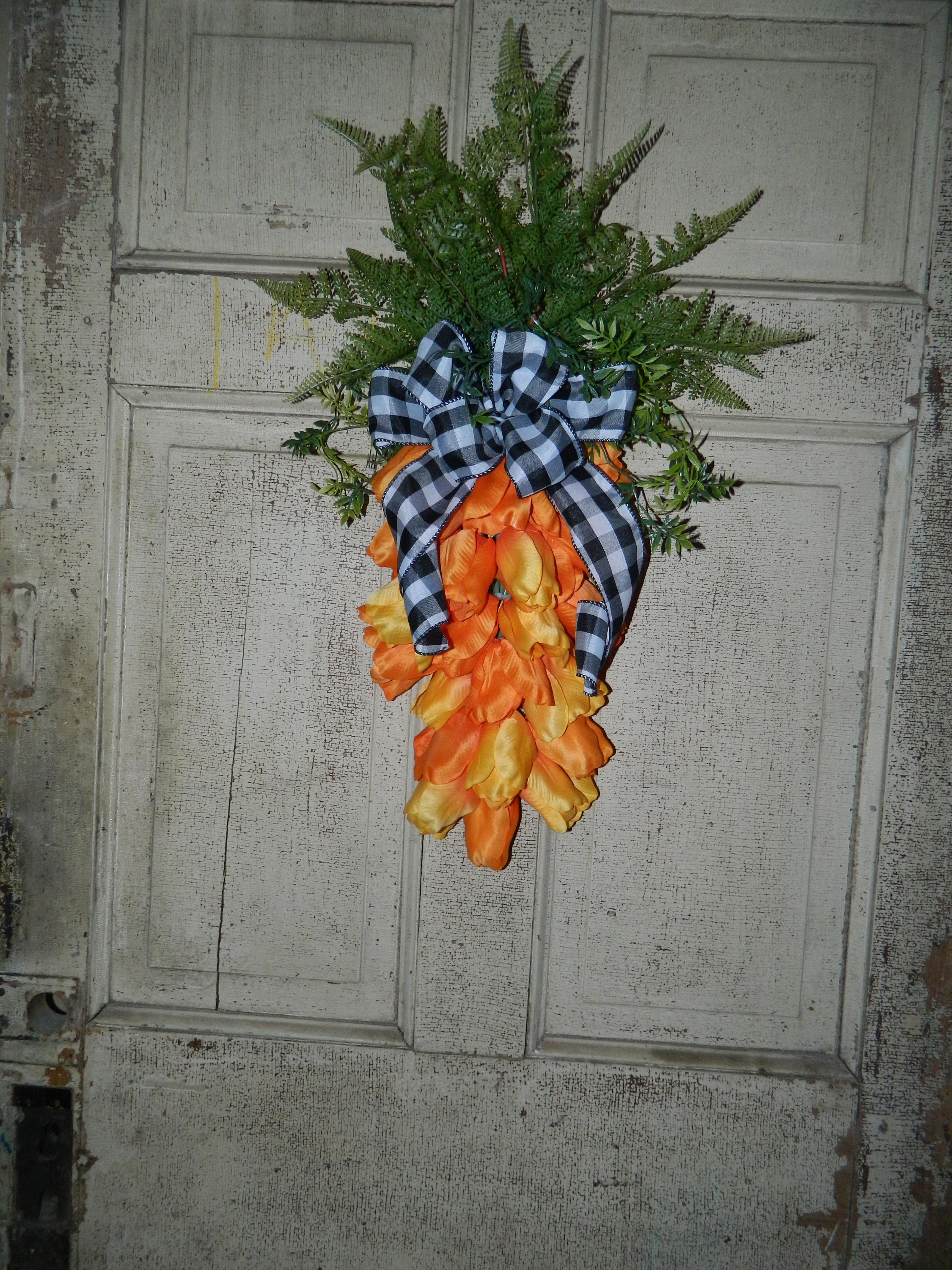 Easter Carrot Swagcarrot Tulip Wreathspring Carrot Etsy