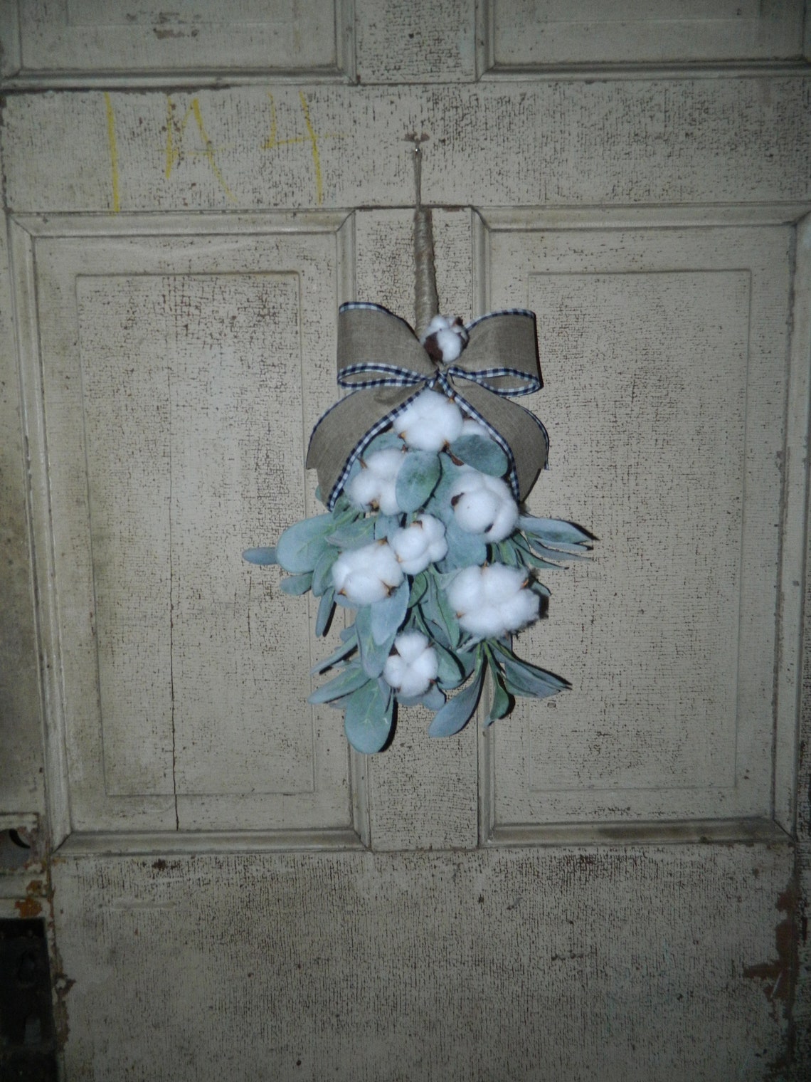 Lambs Ear and Cotton Teardrop Swaglambs Ear Swagcotton Stem Etsy