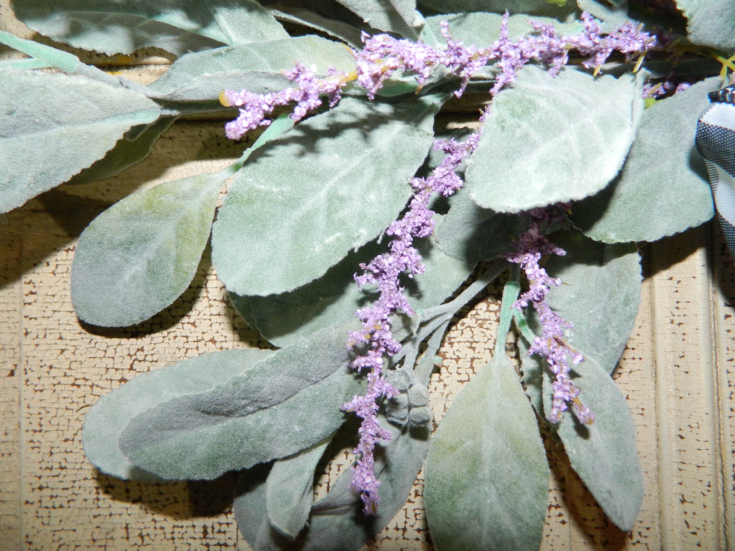 Lambs Ear & Lavender Door Swaglambs Ear Wall Swagfarmhouse Etsy