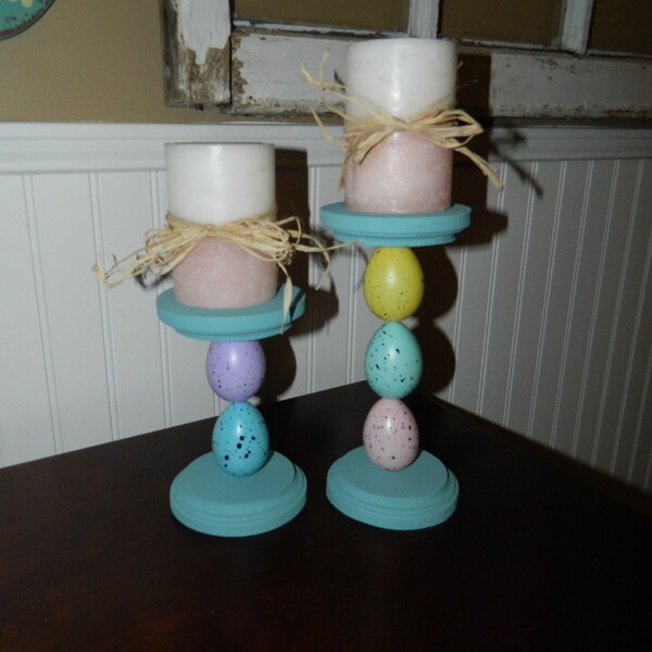 Easter Candle Holders-Easter Candle Stands-Easter Tabletop Decor-Easter Decorations-Candlesticks-Easter Candle Pillar Stand
