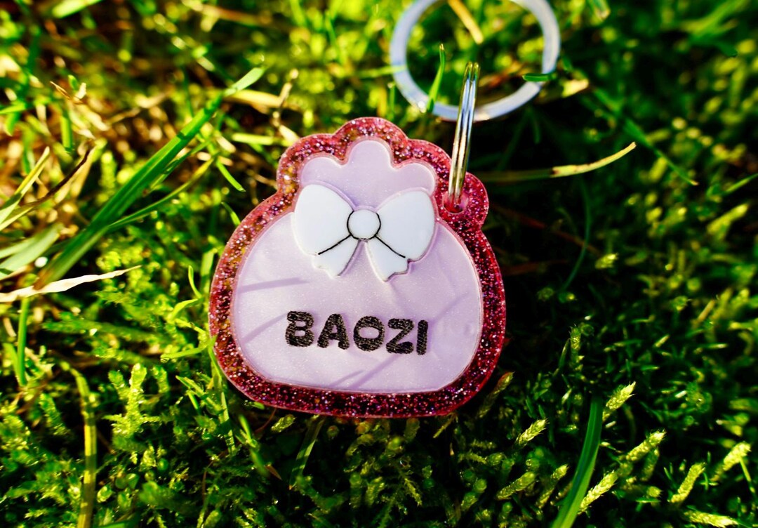 Bun Custom Pet ID Tag, Personalized, Engraved, Unique, Acrylic, Pet ...