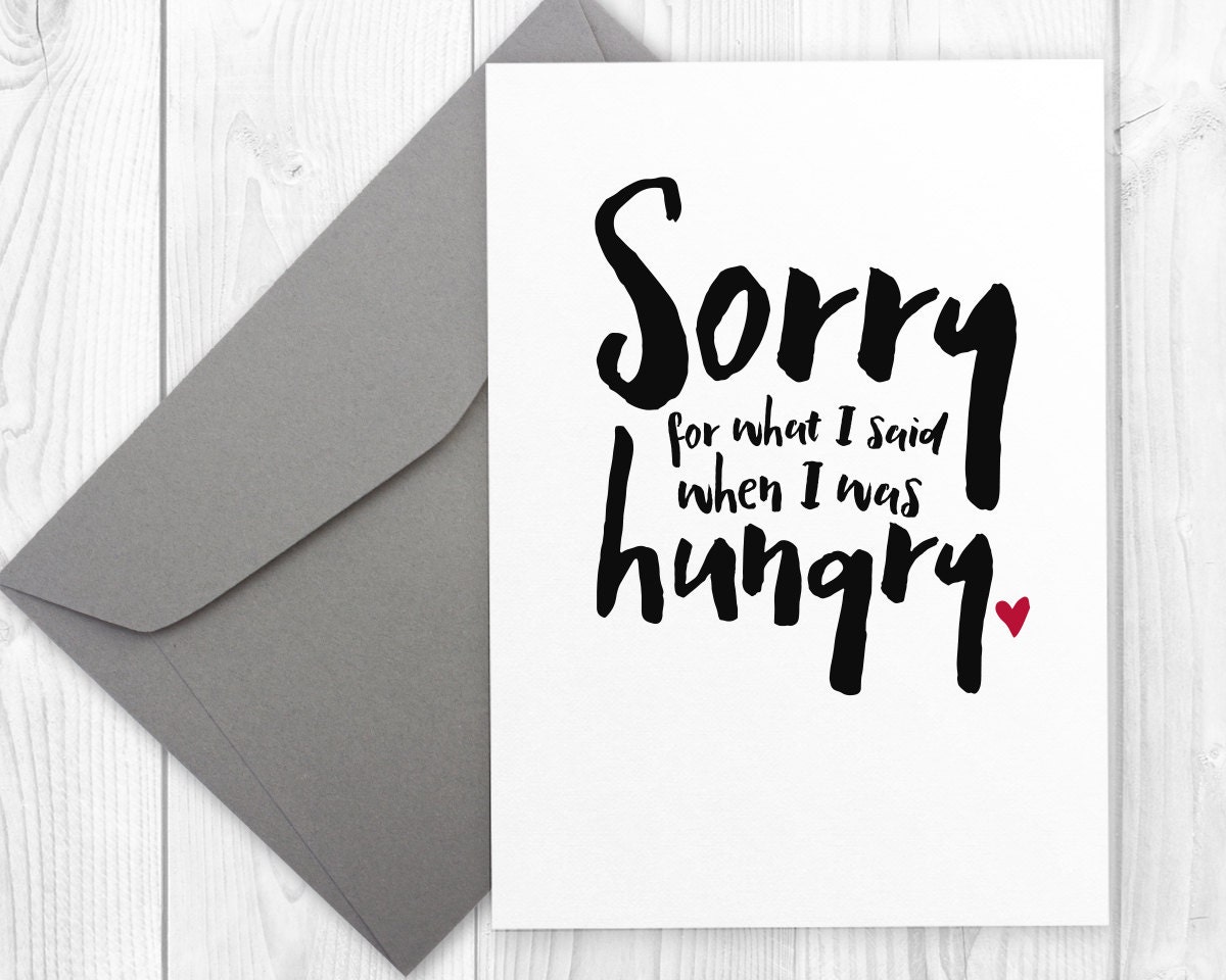 Sorry Card for Friend Sorry for What I Said When I Was - Etsy Hong ...