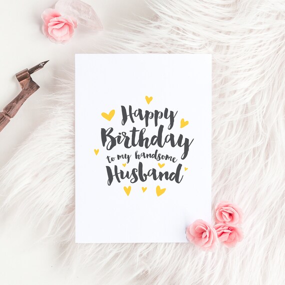 Printable Happy Birthday Card for Husband Happy Birthday | Etsy