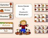 Autumn Calendar for Preschool and Kindergarten