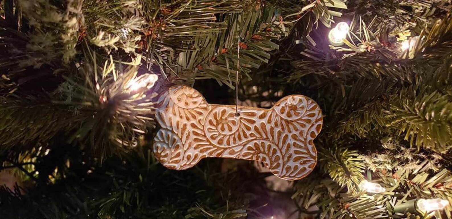 Dog Ornament Set Dog Bone Ornament Set I Love My Dog Etsy