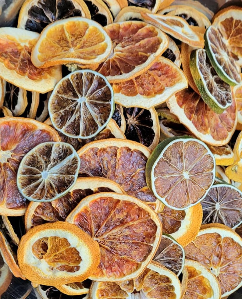 One pound CRAFT GRADE Citrus slices assortment dried fruit Slices, orange lemon blood orange lime and dried grapefruit diy citrus potpourri image 7