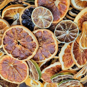 One pound CRAFT GRADE Citrus slices assortment dried fruit Slices, orange lemon blood orange lime and dried grapefruit diy citrus potpourri image 2