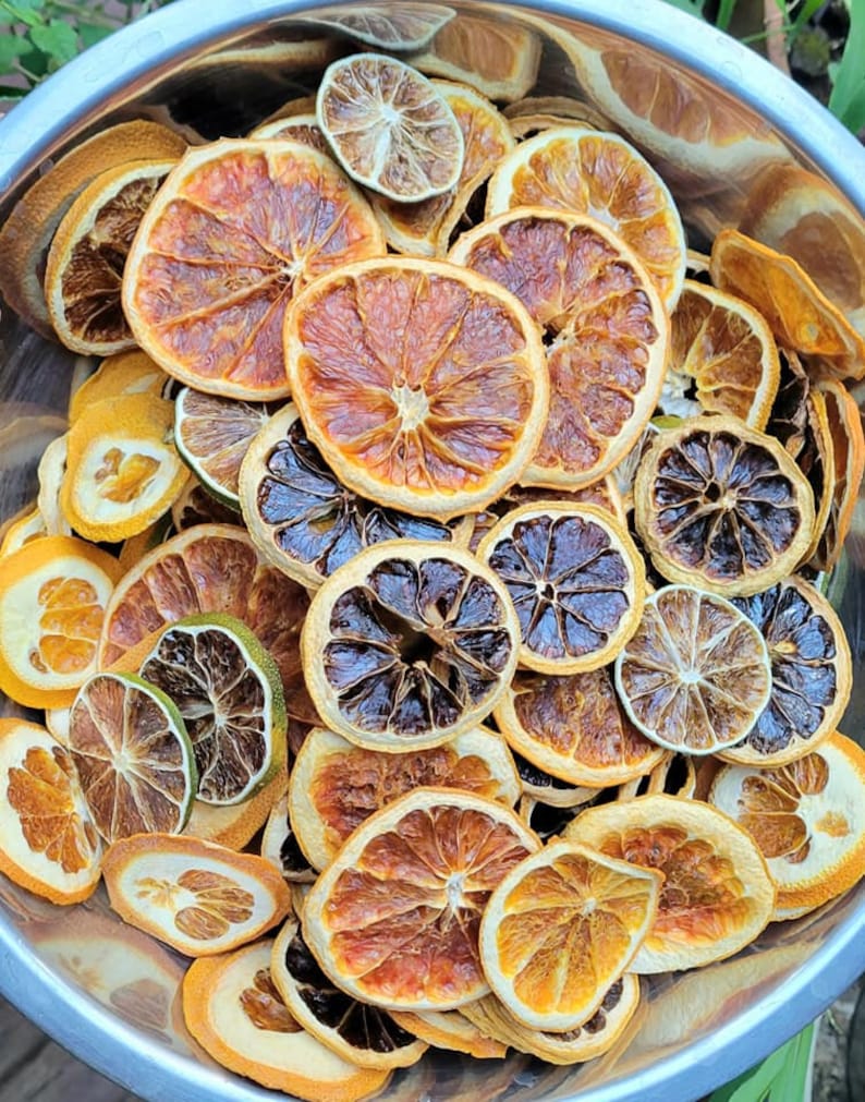 One pound CRAFT GRADE Citrus slices assortment dried fruit Slices, orange lemon blood orange lime and dried grapefruit diy citrus potpourri image 4