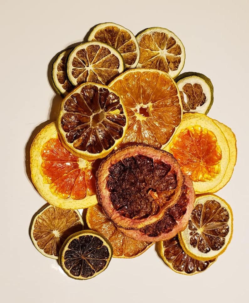 One pound CRAFT GRADE Citrus slices assortment dried fruit Slices, orange lemon blood orange lime and dried grapefruit diy citrus potpourri image 3