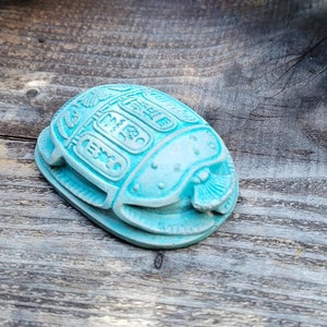 Egyptian Scarab statue, Patina Scarab decoration, Egyptian scarab gift, Egyptian statue Whimsical home decor