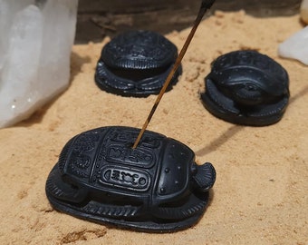 Egyptian incense burner, Scarab incense holder, Scarab incense burner, Egyptian scarab incense, scarab statue
