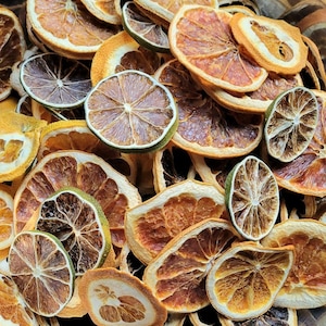 One pound CRAFT GRADE Citrus slices assortment dried fruit Slices, orange lemon blood orange lime and dried grapefruit diy citrus potpourri image 8