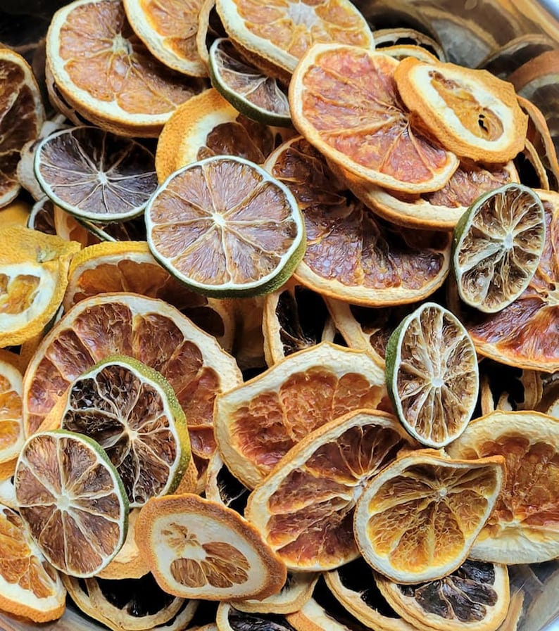 One pound CRAFT GRADE Citrus slices assortment dried fruit Slices, orange lemon blood orange lime and dried grapefruit diy citrus potpourri image 8