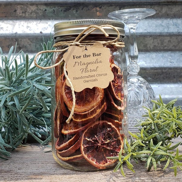 Dried Blood orange Approximately 40 dried blood orange slices in a sealed jar, Rustic gift, entertaining gift, housewarming gift