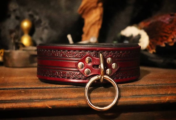 Etsy leather collar Clearance