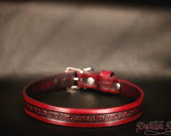 Leather BDSM Day Collar