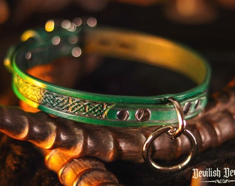 Discreet BDSM Day Collar/Choker/Celtic/Slave/Submissive/Sub/Bondage/Petplay/DDLG/Restraints/Mature/Fetish/Fetishwear/Halter Ring/Locking